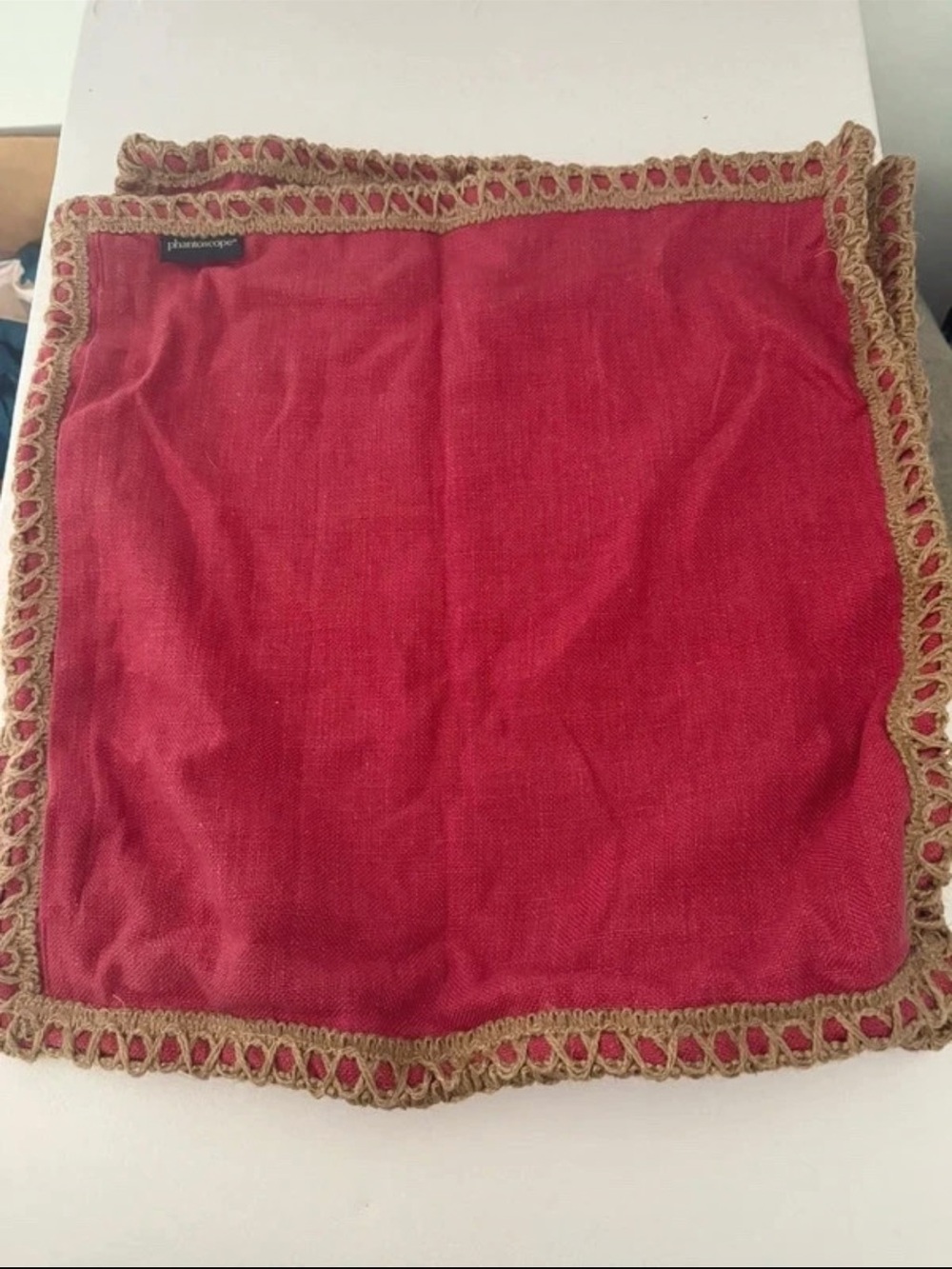 Women’s Red Crochet Throw Pillow Cases